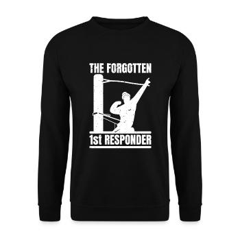 High Voltage Electrician Power Grid - Unisex Sweatshirt - black - Front - Alina (178cm) & Michal (187cm)