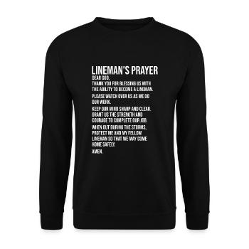 Réseau électrique électrique haute tension - Sweat-shirt Unisexe - noir - Devant - Alina (178cm) & Michal (187cm)