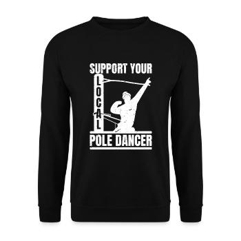 High Voltage Electrician Power Grid - Unisex Sweatshirt - black - Front - Alina (178cm) & Michal (187cm)