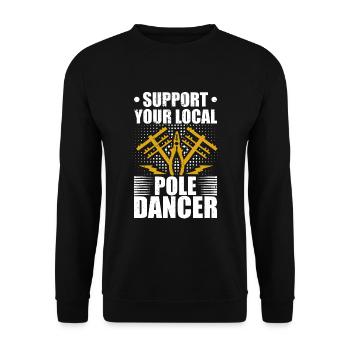 High Voltage Electrician Power Grid - Unisex Sweatshirt - black - Front - Alina (178cm) & Michal (187cm)