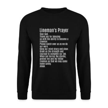 High Voltage Electrician Power Grid - Unisex Sweatshirt - black - Front - Alina (178cm) & Michal (187cm)