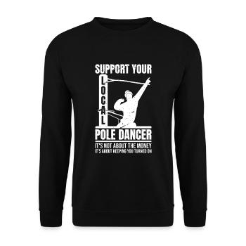 High Voltage Electrician Power Grid - Unisex Sweatshirt - black - Front - Alina (178cm) & Michal (187cm)