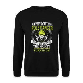 High Voltage Electrician Power Grid - Unisex Sweatshirt - black - Front - Alina (178cm) & Michal (187cm)