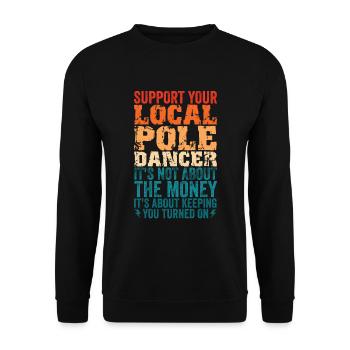 High Voltage Electrician Power Grid - Unisex Sweatshirt - black - Front - Alina (178cm) & Michal (187cm)