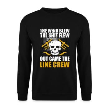 Funny High Voltage Electrician Saying Electrics - Unisex Sweatshirt - black - Front - Alina (178cm) & Michal (187cm)