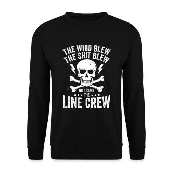 Funny High Voltage Electrician Saying Electrics - Unisex Sweatshirt - black - Front - Alina (178cm) & Michal (187cm)