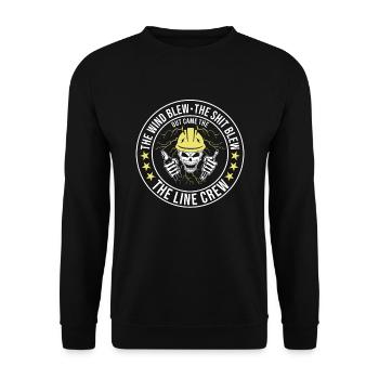 Funny High Voltage Electrician Saying Electrics - Unisex Sweatshirt - black - Front - Alina (178cm) & Michal (187cm)