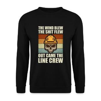 Funny High Voltage Electrician Saying Electrics - Unisex Sweatshirt - black - Front - Alina (178cm) & Michal (187cm)