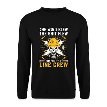 Funny High Voltage Electrician Saying Electrics - Unisex Sweatshirt - black - Front - Alina (178cm) & Michal (187cm)