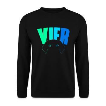 4ème anniversaire garçons 4 ans chien chien - Sweat-shirt Unisexe - noir - Devant - Alina (178cm) & Michal (187cm)