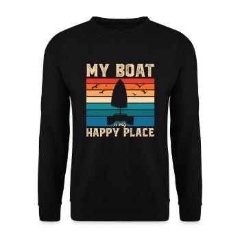 Catamaran Captain Sailboat - Unisex Sweatshirt - black - Front - Alina (178cm) & Michal (187cm)