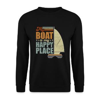 Catamaran Captain Sailboat - Unisex Sweatshirt - black - Front - Alina (178cm) & Michal (187cm)