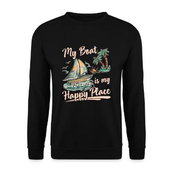 Catamaran Captain Sailboat - Unisex Sweatshirt - black - Front - Alina (178cm) & Michal (187cm)