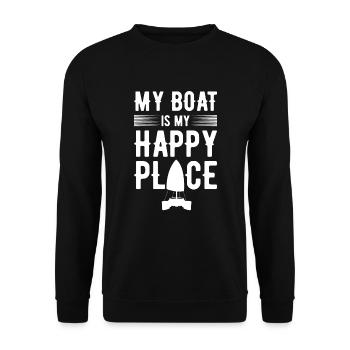 Catamaran Captain Sailboat - Unisex Sweatshirt - black - Front - Alina (178cm) & Michal (187cm)