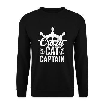 Catamaran Captain Sailing Sailboat - Unisex Sweatshirt - black - Front - Alina (178cm) & Michal (187cm)