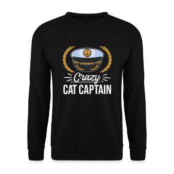 Catamaran Captain Sailing Sailboat - Unisex Sweatshirt - black - Front - Alina (178cm) & Michal (187cm)