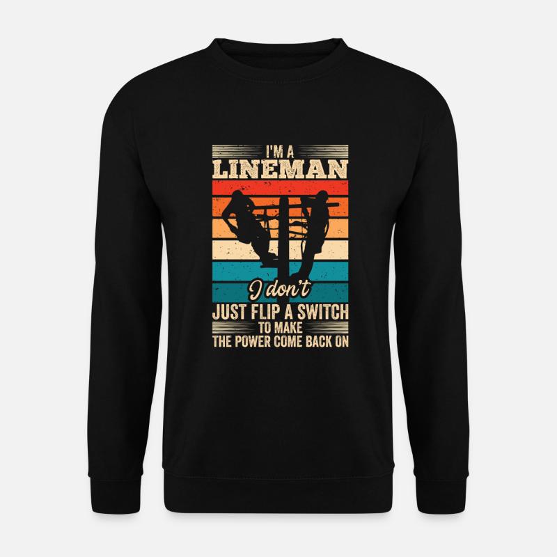 Électricien de lignes électriques - Sweat-shirt Unisexe - noir