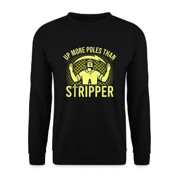 Power Lineman Power Line Electrician - Unisex Sweatshirt - black - Front - Alina (178cm) & Michal (187cm)