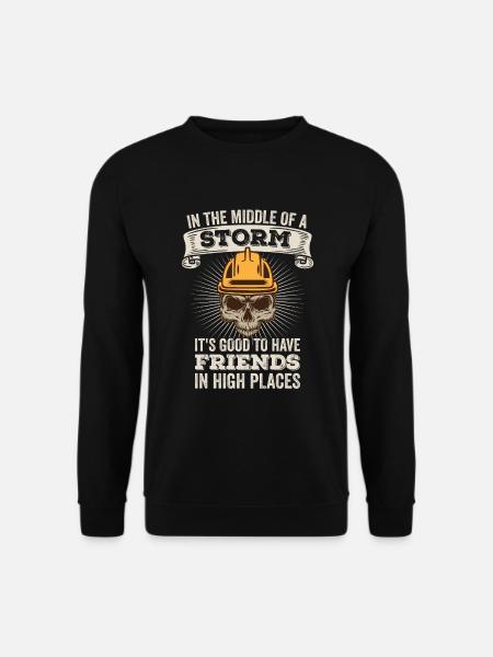 Power Lineman Power Line Electrician - Unisex Sweatshirt - black
