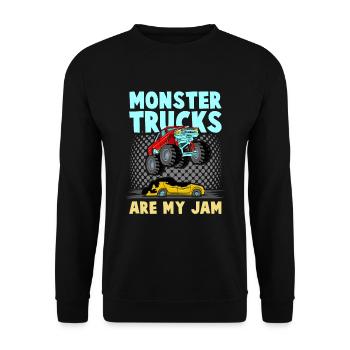 Monster Trucks Are My Jam Monster Truck Show - Unisex Sweatshirt - black - Front - Alina (178cm) & Michal (187cm)