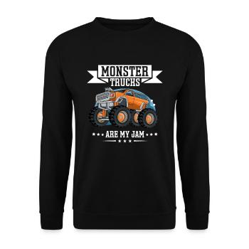 Monster Trucks Are My Jam Monster Truck Show - Unisex Sweatshirt - black - Front - Alina (178cm) & Michal (187cm)