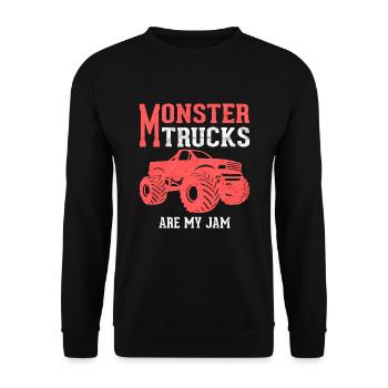 Monster Trucks Are My Jam Monster Truck Show - Unisex Sweatshirt - black - Front - Alina (178cm) & Michal (187cm)