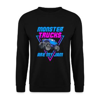 Monster Trucks Are My Jam Monster Truck Show - Unisex Sweatshirt - black - Front - Alina (178cm) & Michal (187cm)