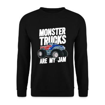 Monster Trucks Are My Jam Monster Truck Show - Unisex Sweatshirt - black - Front - Alina (178cm) & Michal (187cm)