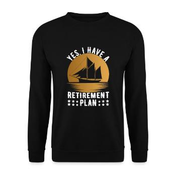 Régime de retraite des marins retraités - Sweat-shirt Unisexe - noir - Devant - Alina (178cm) & Michal (187cm)