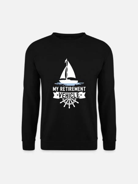 Pensioner Vehicle Sailor Sailboat - Unisex Sweatshirt - black
