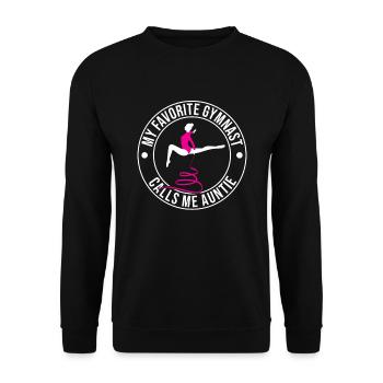 Ma gymnaste préférée m’appelle Tante Gymnastique - Sweat-shirt Unisexe - noir - Devant - Alina (178cm) & Michal (187cm)