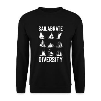 Drôle de dicton de voilier pour le capitaine du bateau - Sweat-shirt Unisexe - noir - Devant - Alina (178cm) & Michal (187cm)