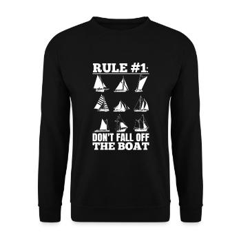 Drôle de dicton de voilier pour le capitaine du bateau - Sweat-shirt Unisexe - noir - Devant - Alina (178cm) & Michal (187cm)