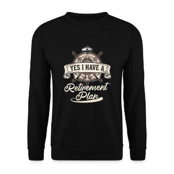 Plan de retraite de la voile Voilier marin retraité - Sweat-shirt Unisexe - noir - Devant - Alina (178cm) & Michal (187cm)