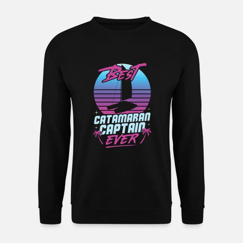 Katamaran-segelsegler Bester Katamaran-kapitän - Unisex Pullover - Schwarz
