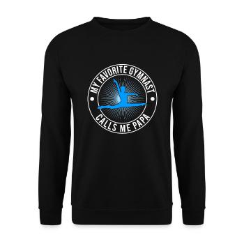 Mein Liebling Turner Nennt Mich Papa Turnsport - Unisex Pullover - Schwarz - Vorne - Alina (178cm) & Michal (187cm)