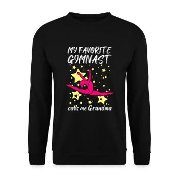 Ma gymnaste préférée m’appelle grand-mère - Sweat-shirt Unisexe - noir - Devant - Alina (178cm) & Michal (187cm)