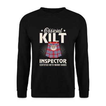 Kilt écossais disant jupe écossaise Écosse - Sweat-shirt Unisexe - noir - Devant - Alina (178cm) & Michal (187cm)