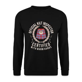 Scottish Kilt Saying Scottish Skirt Scotland - Unisex Sweatshirt - black - Front - Alina (178cm) & Michal (187cm)