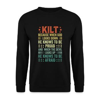 Kilt écossais disant jupe écossaise Écosse - Sweat-shirt Unisexe - noir - Devant - Alina (178cm) & Michal (187cm)