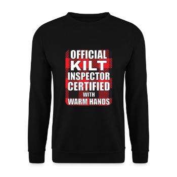 Kilt écossais disant jupe écossaise Écosse - Sweat-shirt Unisexe - noir - Devant - Alina (178cm) & Michal (187cm)