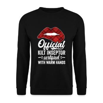 Kilt écossais disant jupe écossaise Écosse - Sweat-shirt Unisexe - noir - Devant - Alina (178cm) & Michal (187cm)