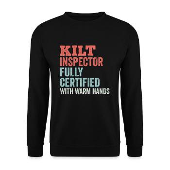Scottish Kilt Saying Scottish Skirt Scotland - Unisex Sweatshirt - black - Front - Alina (178cm) & Michal (187cm)