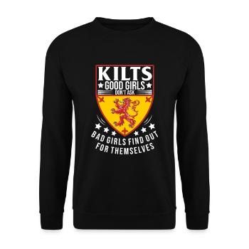 Kilt écossais disant jupe écossaise Écosse - Sweat-shirt Unisexe - noir - Devant - Alina (178cm) & Michal (187cm)