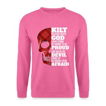 Kilt écossais disant jupe écossaise Écosse - Sweat-shirt Unisexe - rose - Devant