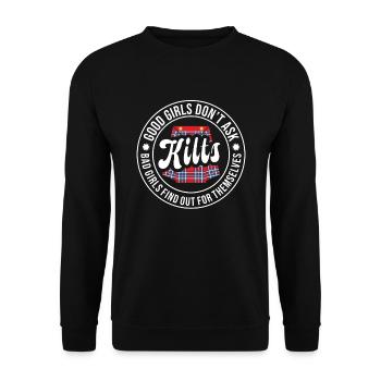 Kilt écossais disant jupe écossaise Écosse - Sweat-shirt Unisexe - noir - Devant - Alina (178cm) & Michal (187cm)