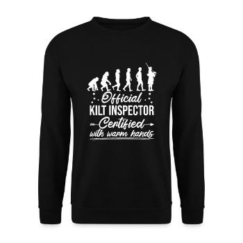 Scottish Kilt Saying Scottish Skirt Scotland - Unisex Sweatshirt - black - Front - Alina (178cm) & Michal (187cm)