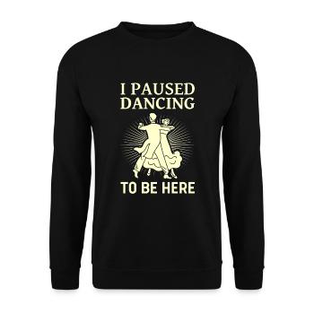 J’ai interrompu la danse de couple dansante - Sweat-shirt Unisexe - noir - Devant - Alina (178cm) & Michal (187cm)