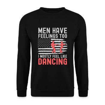 Danse Slogan Ballroom Couple Dance Dance Floor - Sweat-shirt Unisexe - noir - Devant - Alina (178cm) & Michal (187cm)