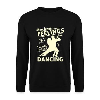 Tanzen Spruch Ballsaal Paartanz Tanz Tanzfläche - Unisex Pullover - Schwarz - Vorne - Alina (178cm) & Michal (187cm)